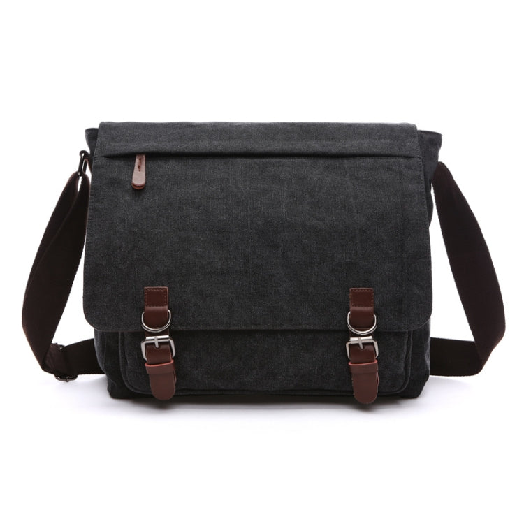 Vintage Canvas Shoulder Messenger Universal Laptop Bag Black
