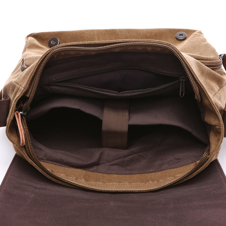 Vintage Canvas Shoulder Messenger Universal Laptop Bag Black