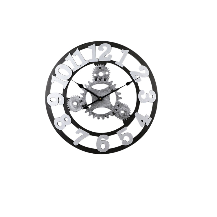Vintage Round 4 Gear Wall Clock 58cm