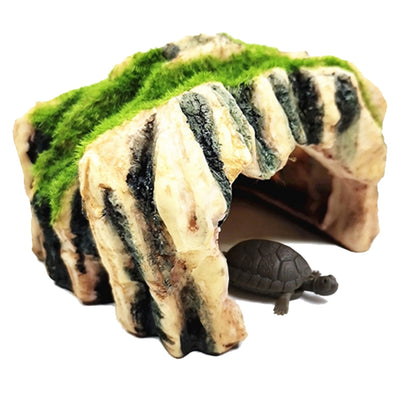 Aquarium Fish Tank Resin Decor Statue Turtle Cave