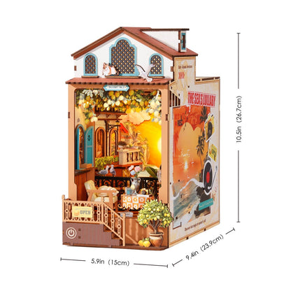 Robotime Sunset Isle DIY Book Nook Shelf Insert 3D House