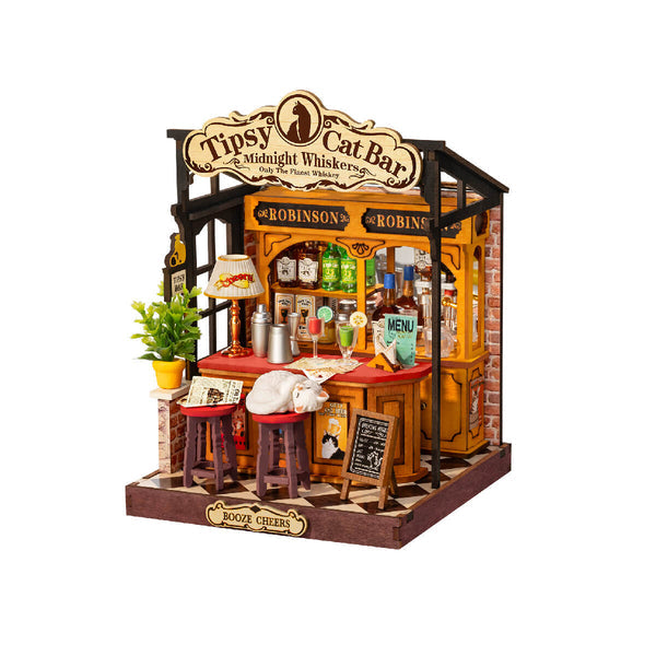 Robotime Tipsy Cat Bar DIY Miniature House