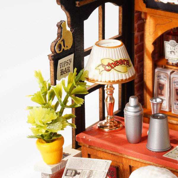 Robotime Tipsy Cat Bar DIY Miniature House
