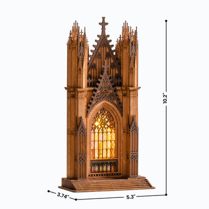 Robotime Twin-Tower Cathedral 3D DIY Wooden Puzzle