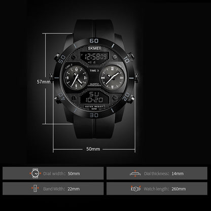 Skmei 1355 Men's Multifunctional Sports Watch with Alarm and Stopwatch Blue
