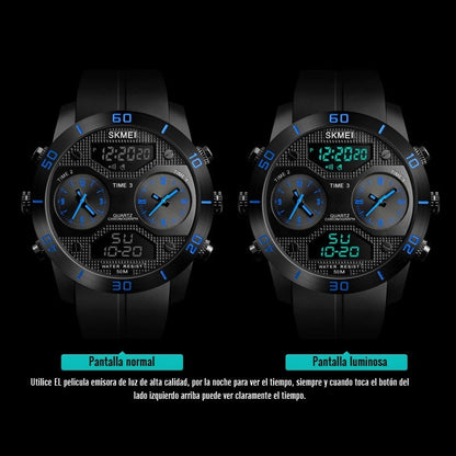 Skmei 1355 Men's Multifunctional Sports Watch with Alarm and Stopwatch Blue