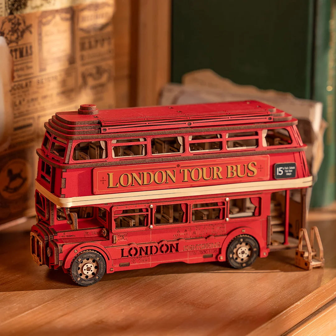 Robotime London Tour Bus DIY 3D Wooden Puzzle