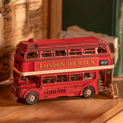 Robotime London Tour Bus DIY 3D Wooden Puzzle