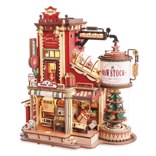 Robotime Dream Gift Factory Wooden Music Box DIY 3D Puzzle