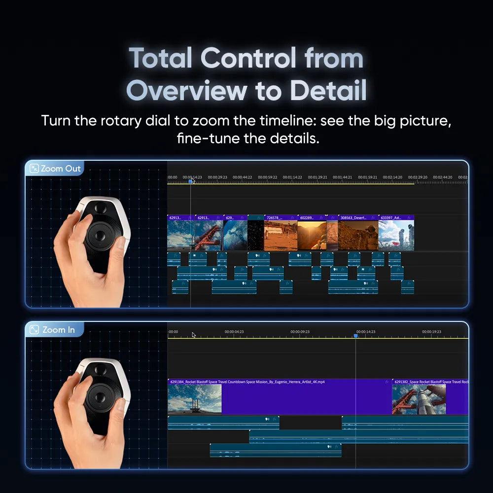XPPen Pilot Pro Editing Console Wireless Shortcut Keyboard for Video & Photo Editing