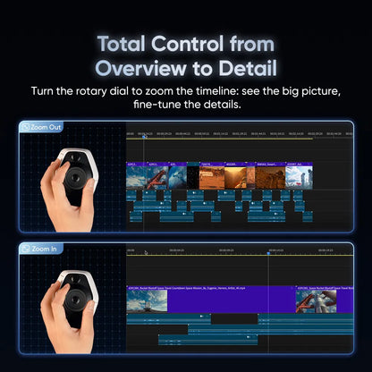 XPPen Pilot Pro Editing Console Wireless Shortcut Keyboard for Video & Photo Editing