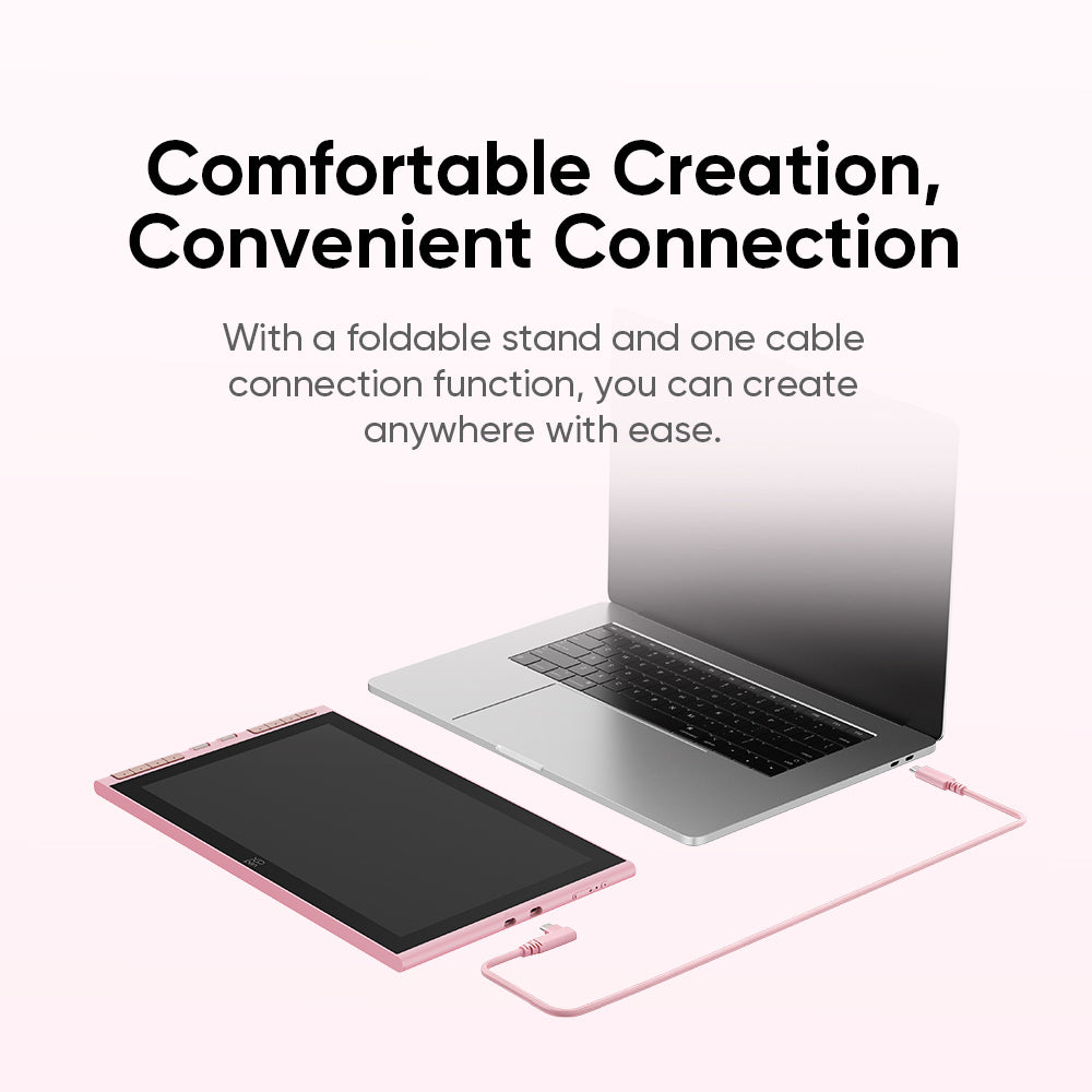 XPPen Artist 12 3rd Gen Display Graphics Drawing Tablet & Stylus Pink