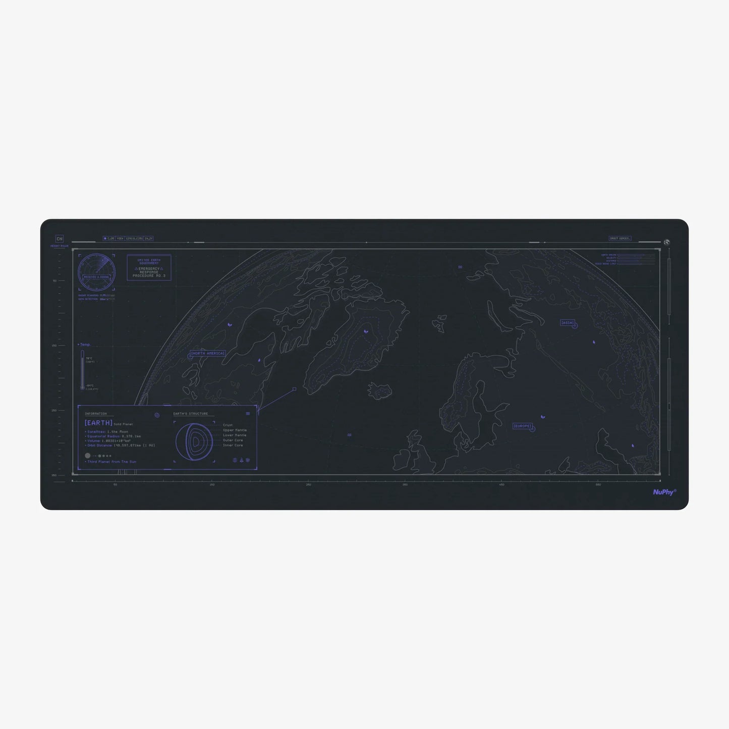 NuPhy Orbit Terra Dark Purple Desk Mat & Mousepad