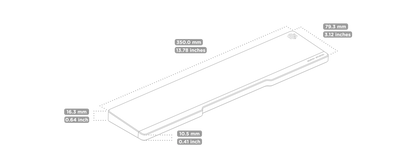 Nuphy Twotone Wrist Rest for Field75 Gravity