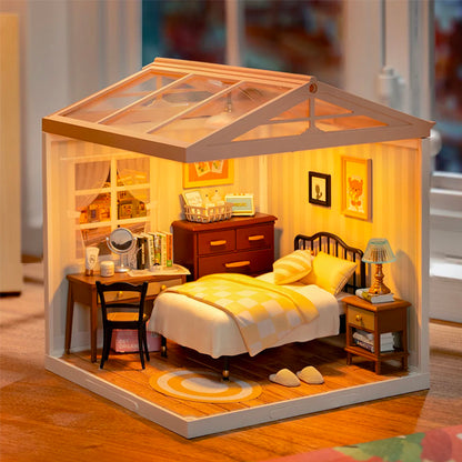 Robotime Sweet Dream Bedroom DIY 3D Miniature Dollhouse Kit