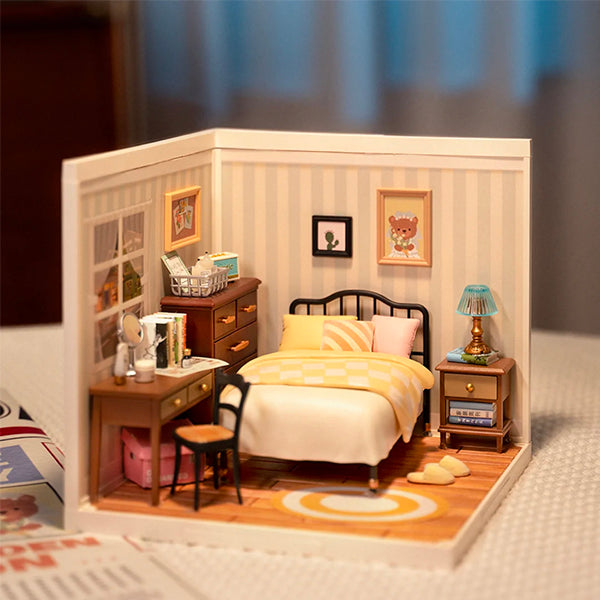 Robotime Sweet Dream Bedroom DIY 3D Miniature Dollhouse Kit