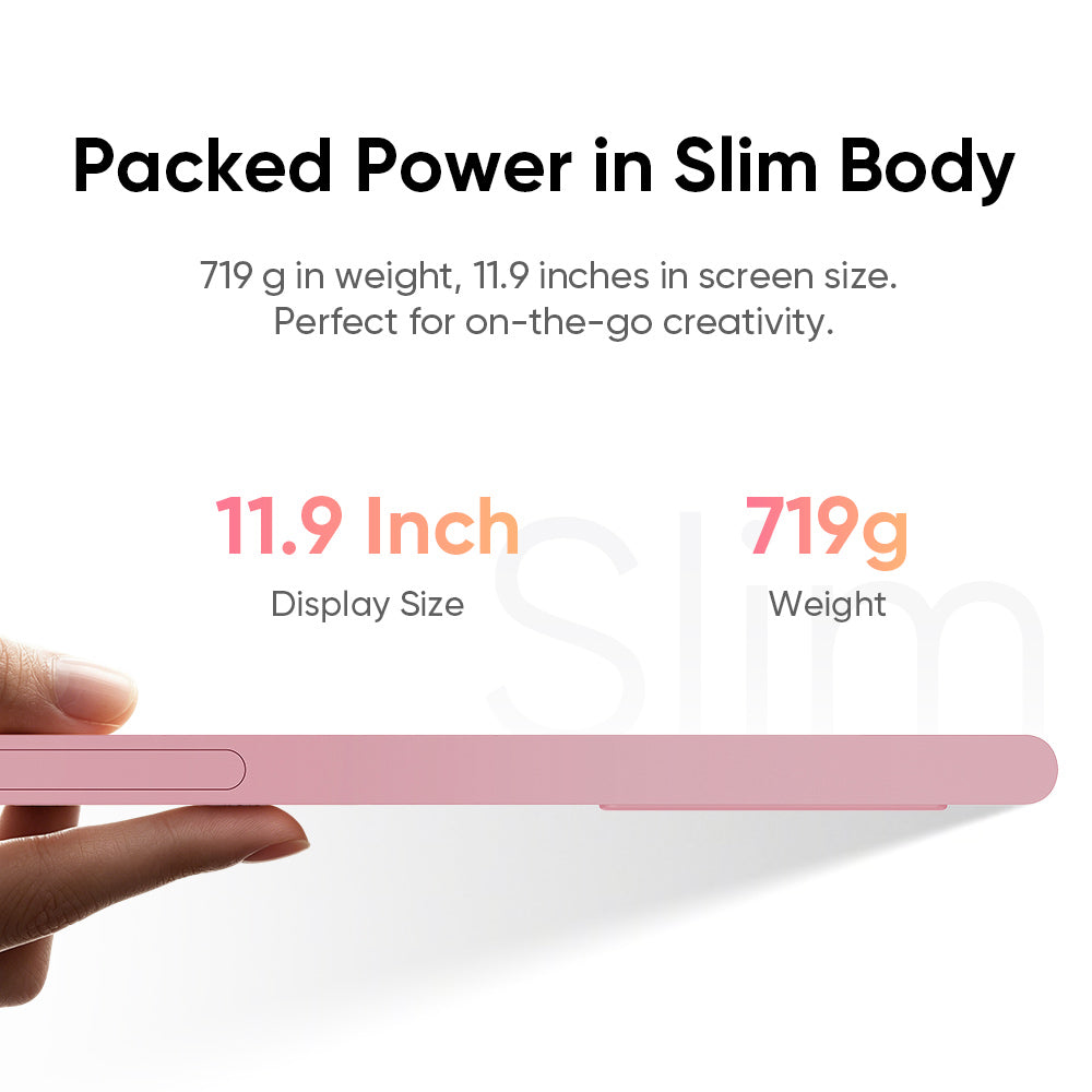 XPPen Artist 12 3rd Gen Display Graphics Drawing Tablet & Stylus Pink