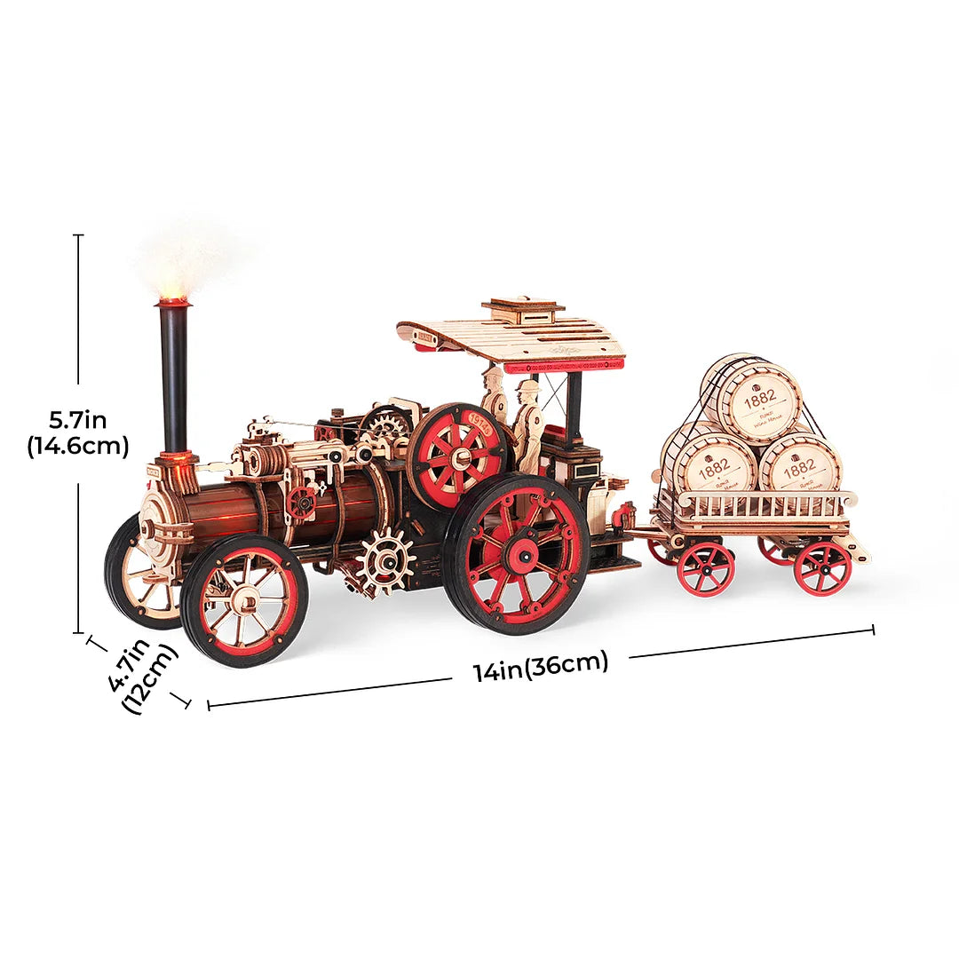 Robotime Steam Engine Mechanical DIY 3D Wooden Puzzle