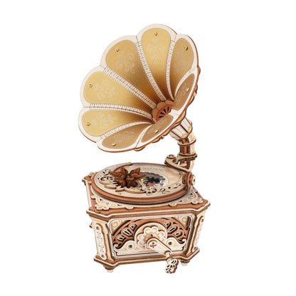 Robotime Diva Gramophone Music Box Wooden DIY 3D Puzzle