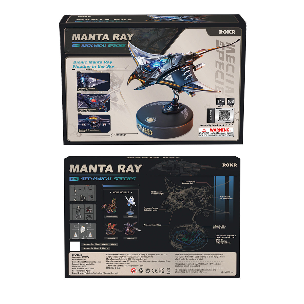 Robotime Manta Ray Mechanical 3D Puzzle