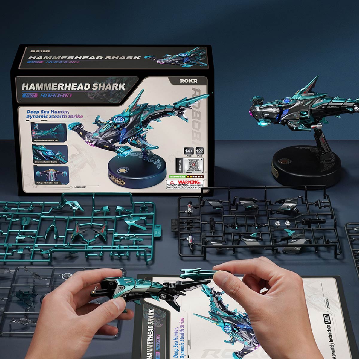 Robotime Hammerhead Shark DIY Model 3D Mechanical Puzzle