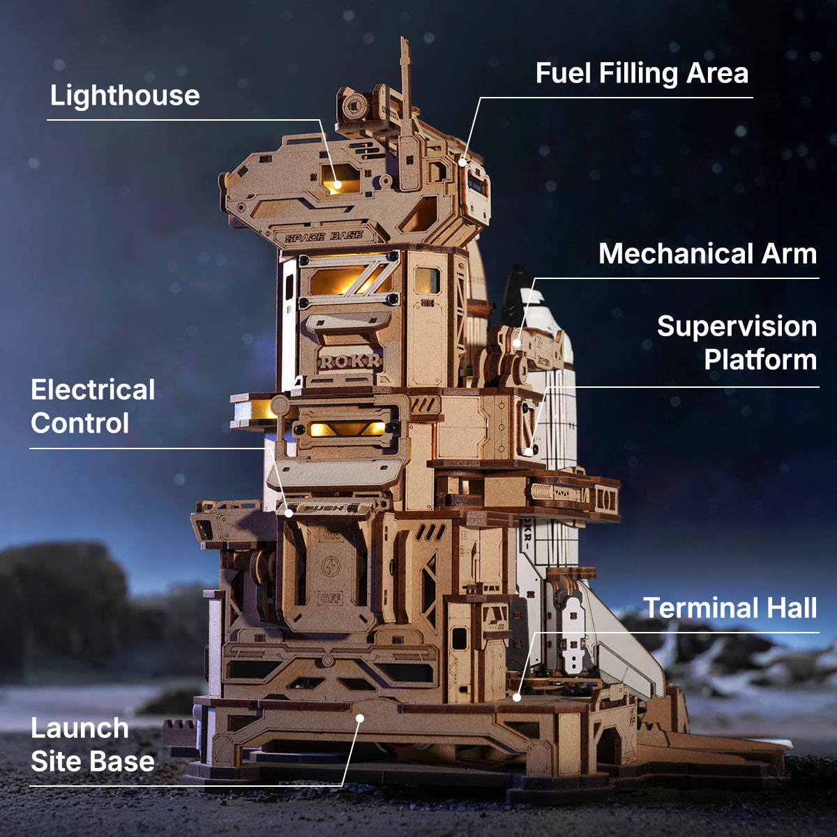 Robotime Space Shuttle 3D DIY Wooden Puzzle