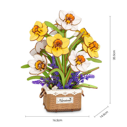 Robotime Narcissus DIY Flower Bouquet Wooden 3D Puzzle