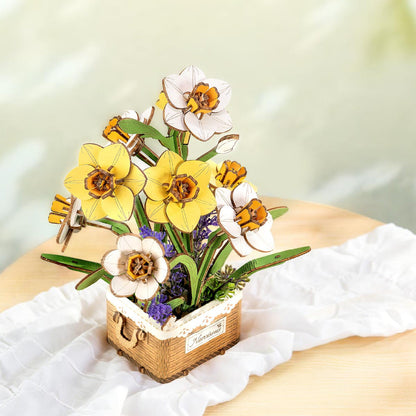 Robotime Narcissus DIY Flower Bouquet Wooden 3D Puzzle