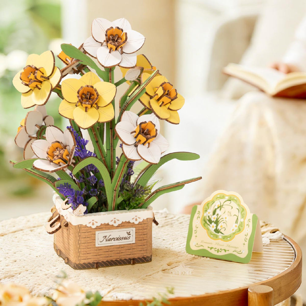 Robotime Narcissus DIY Flower Bouquet Wooden 3D Puzzle