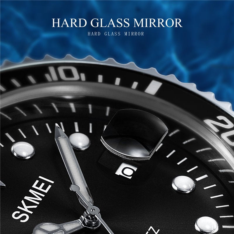 Skmei 1779 Luminous Display Men's Quartz Stainless Steel Wrist Watch Black