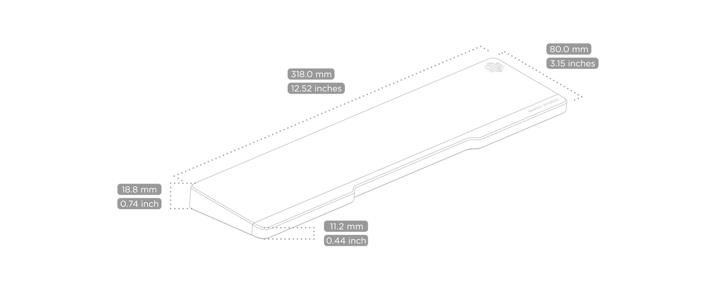 Nuphy Twotone Wrist Rest for Halo 75 V2 Keyboard 