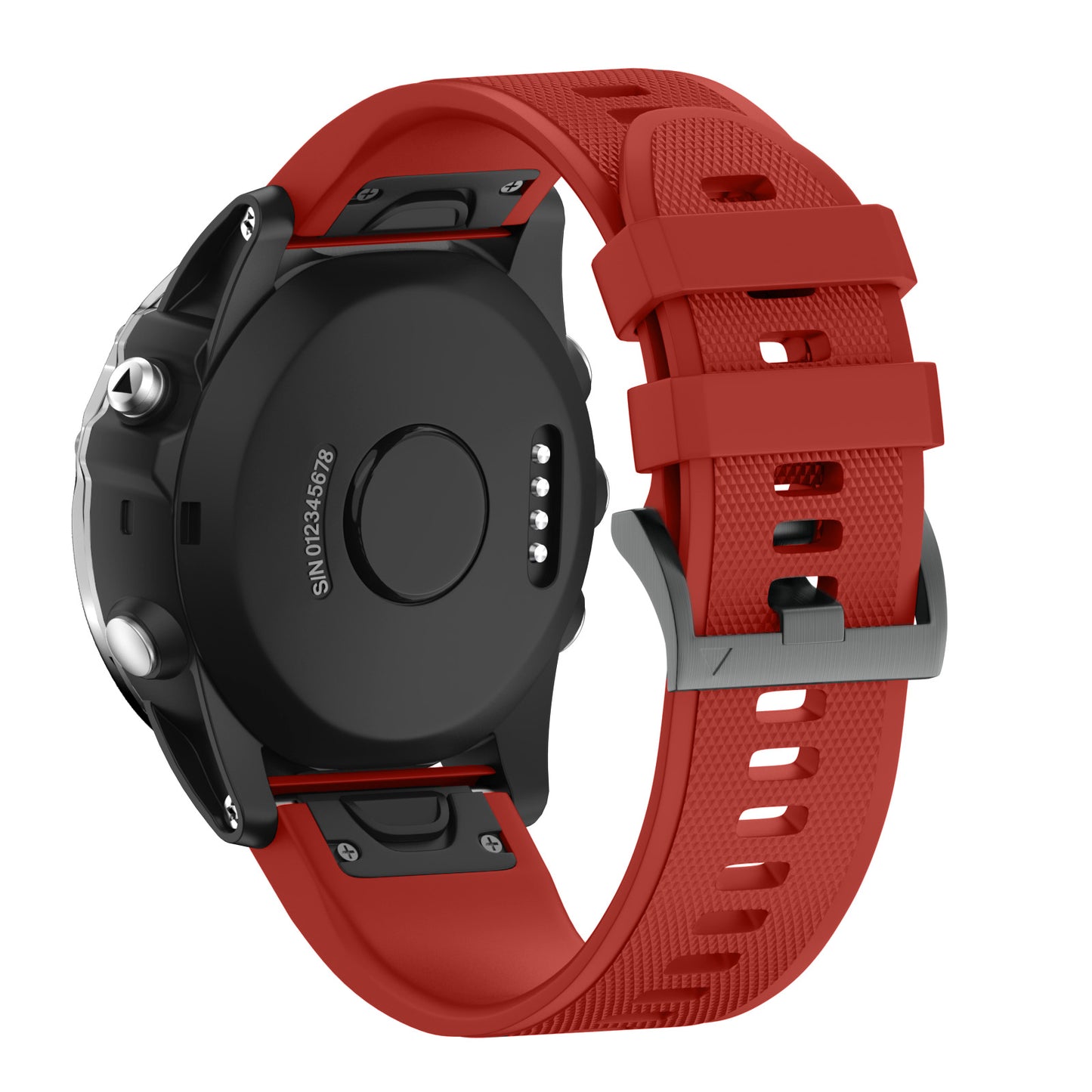 Quick Release Silicone Sports Band Strap Garmin Fenix 5 22mm Red - We Love Gadgets