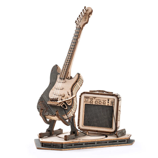 Electric Guitar Model 3D Wooden Puzzle