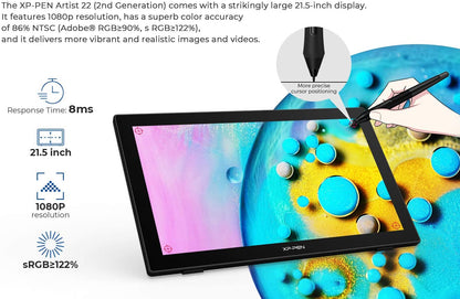 XP-Pen Artist 22 (2nd Generation) Graphics Drawing Tablet