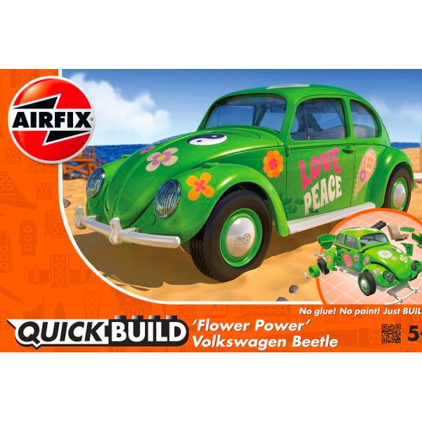 AirFix Quick Build Brick-Based Model Kit VW Beetle Flower Power