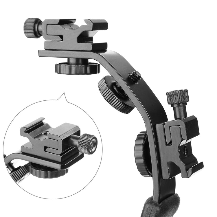 L Shape Double Hot Shoe Flash Bracket - We Love Gadgets