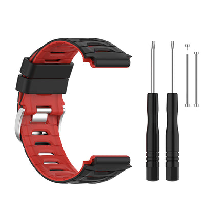 Silicone Band Strap For Garmin Forerunner 920XT Black Red