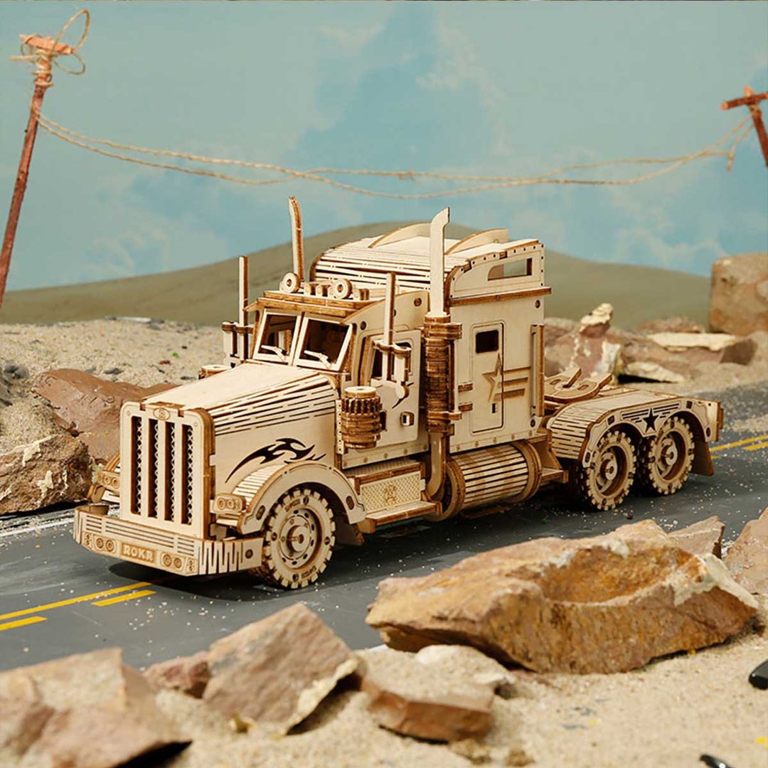 Robotime Heavy Truck Scale Model 3D Wooden Puzzle