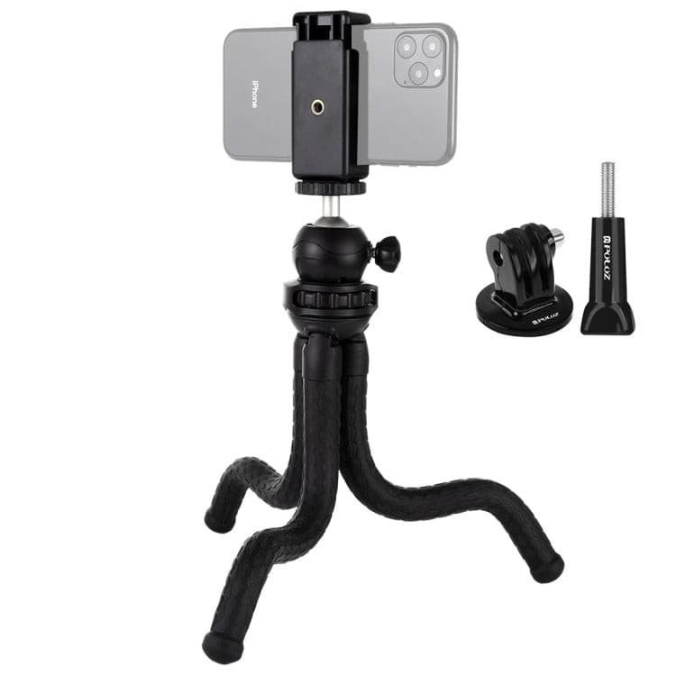 Mini Octopus Flexible Tripod Holder with Ball Head & Phone Clamp - We Love Gadgets