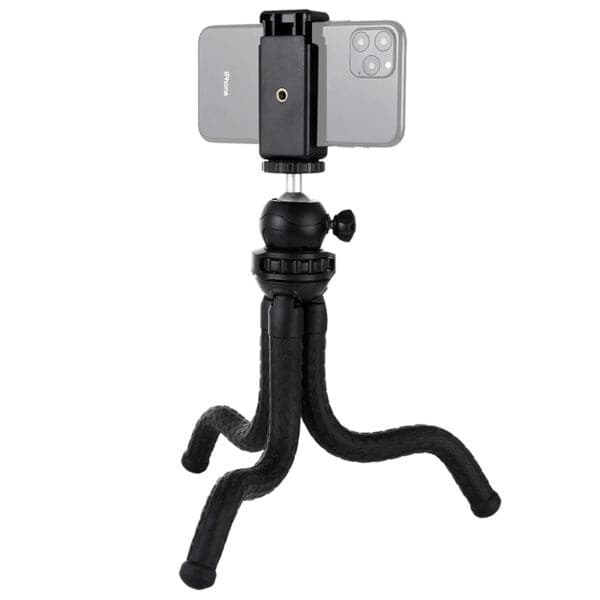 Mini Octopus Flexible Tripod Holder with Ball Head & Phone Clamp - We Love Gadgets