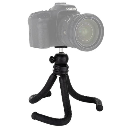 Mini Octopus Flexible Tripod Holder with Ball Head & Phone Clamp - We Love Gadgets