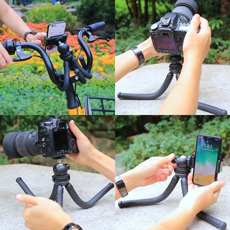 Mini Octopus Flexible Tripod Holder with Ball Head & Phone Clamp - We Love Gadgets