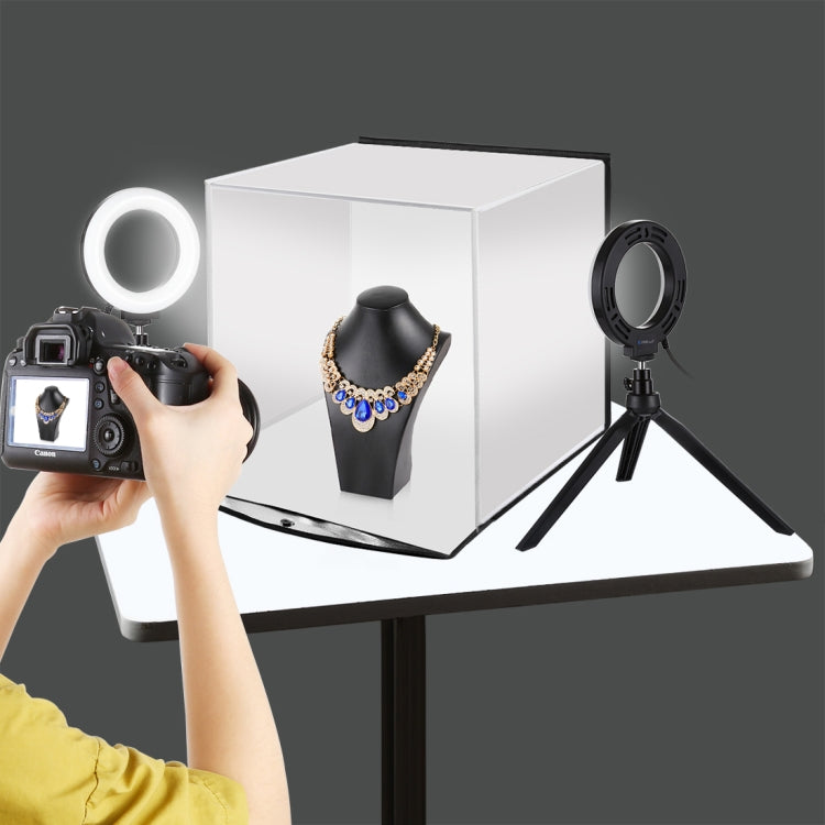 30cm Foldable Photo Box Kit with 2 Ring LED Lights - We Love Gadgets