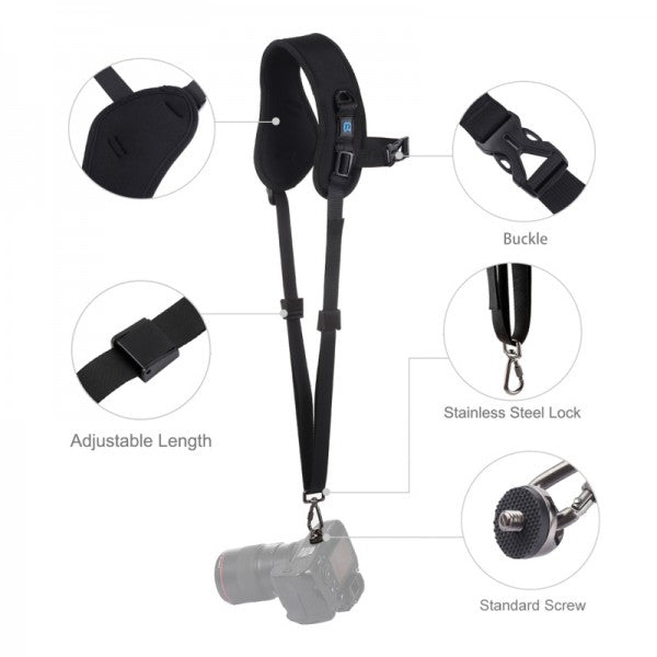 Camera Shoulder Strap with Quick Release Plate for DSLR / SLR Cameras - We Love Gadgets