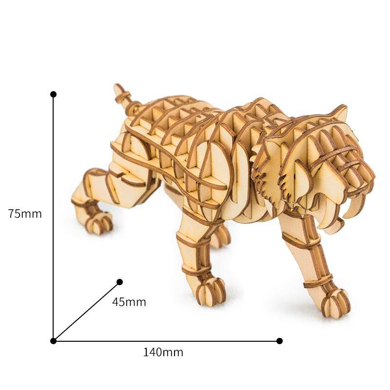 Robotime Saber Tooth Tiger Animal Modern 3D Wooden Puzzle