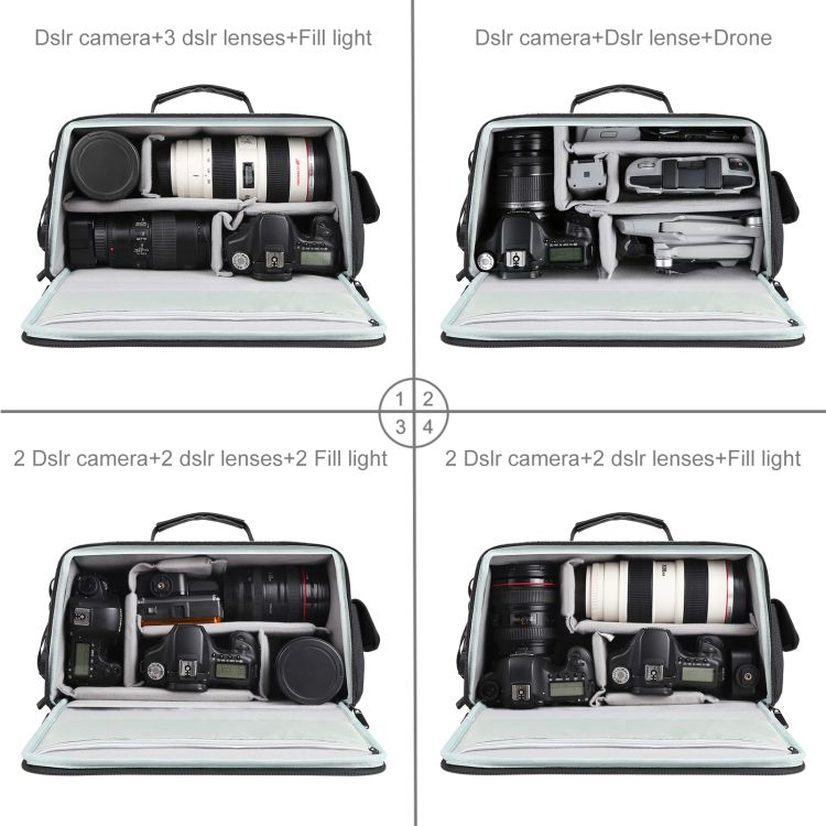Puluz Camera Crossbody Shoulder Sling Bag For Camera & Lens & Flash