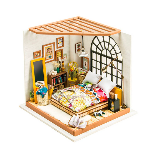 Robotime Alice's Dreamy Bedroom DIY Dollhouse Kit 1:18
