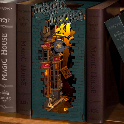 Robotime Magic House 3D Wooden DIY Miniature House Book Nook