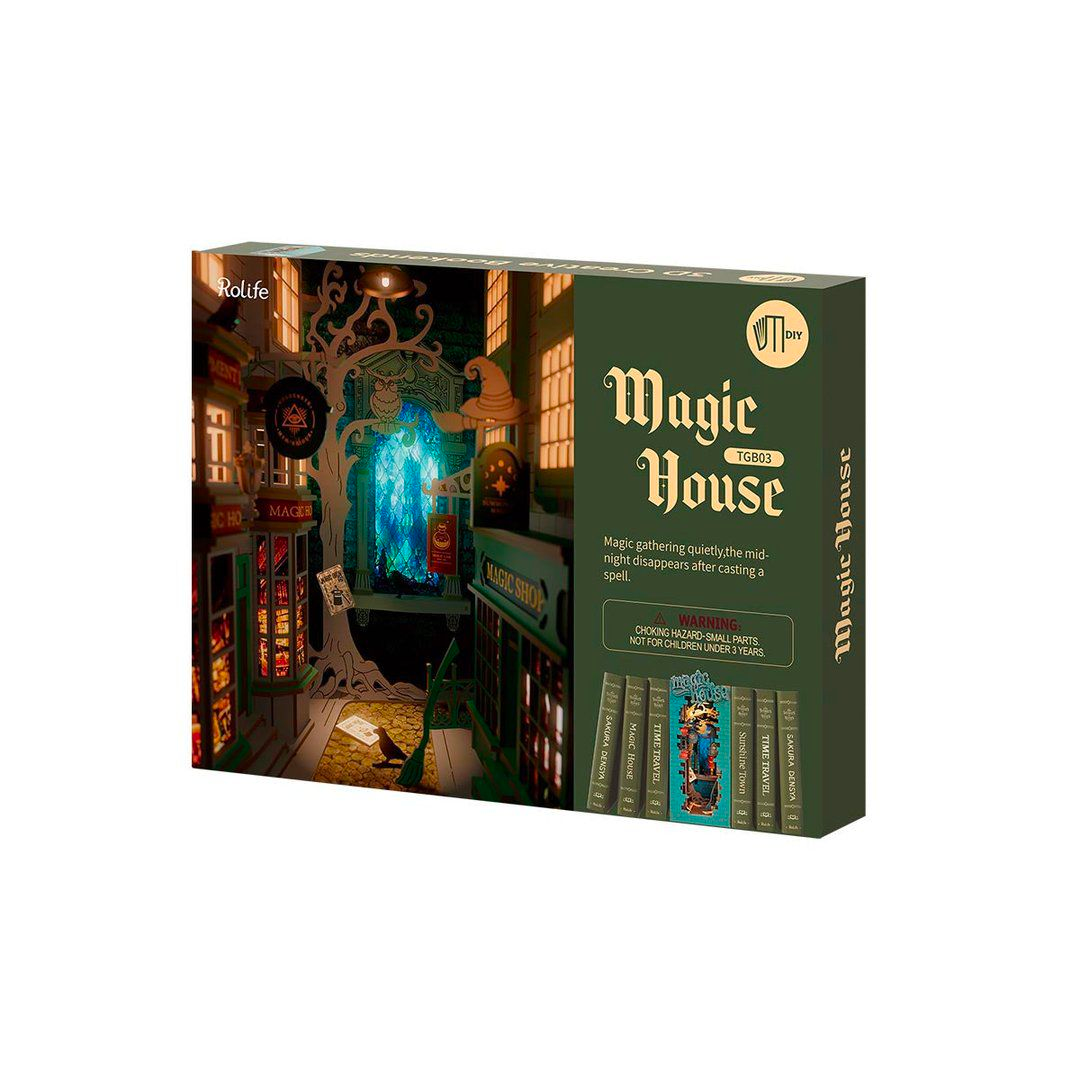 Robotime Magic House 3D Wooden DIY Miniature House Book Nook
