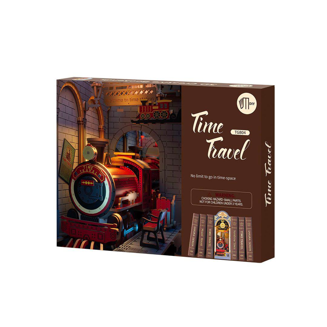 Robotime Time Travel 3D Wooden DIY Miniature House Book Nook